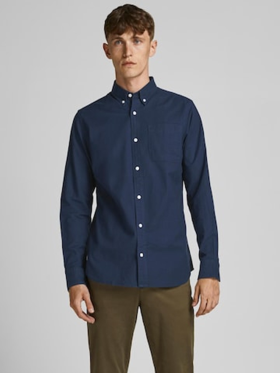 Manner JACK Hemden Mit Knopfen | Regular Fit Button-Up-Hemd 'Brook'