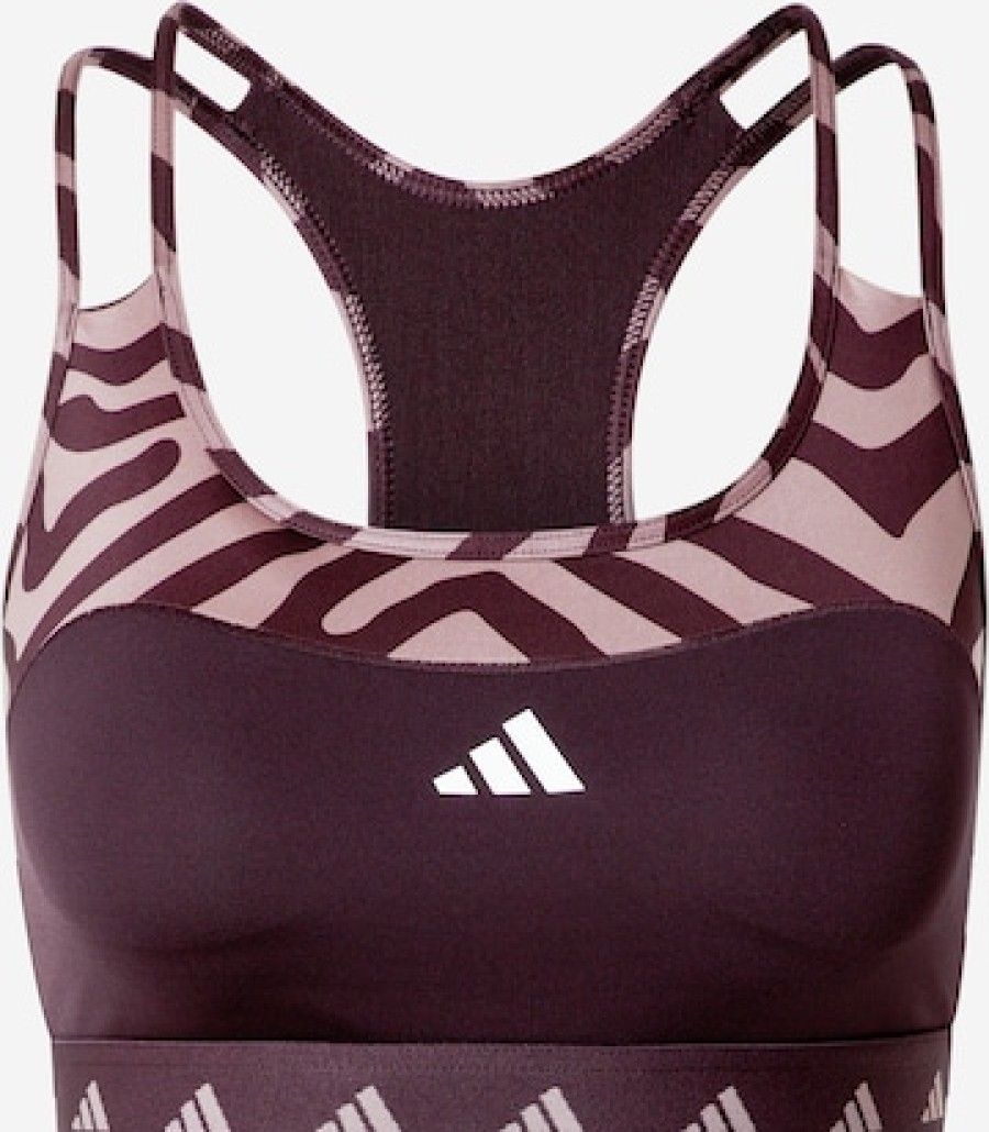 Frauen Sport Nachhaltigkeit | Bralette-Sport-Bh 'Hyperglam Techfit Medium-Support Zebra'