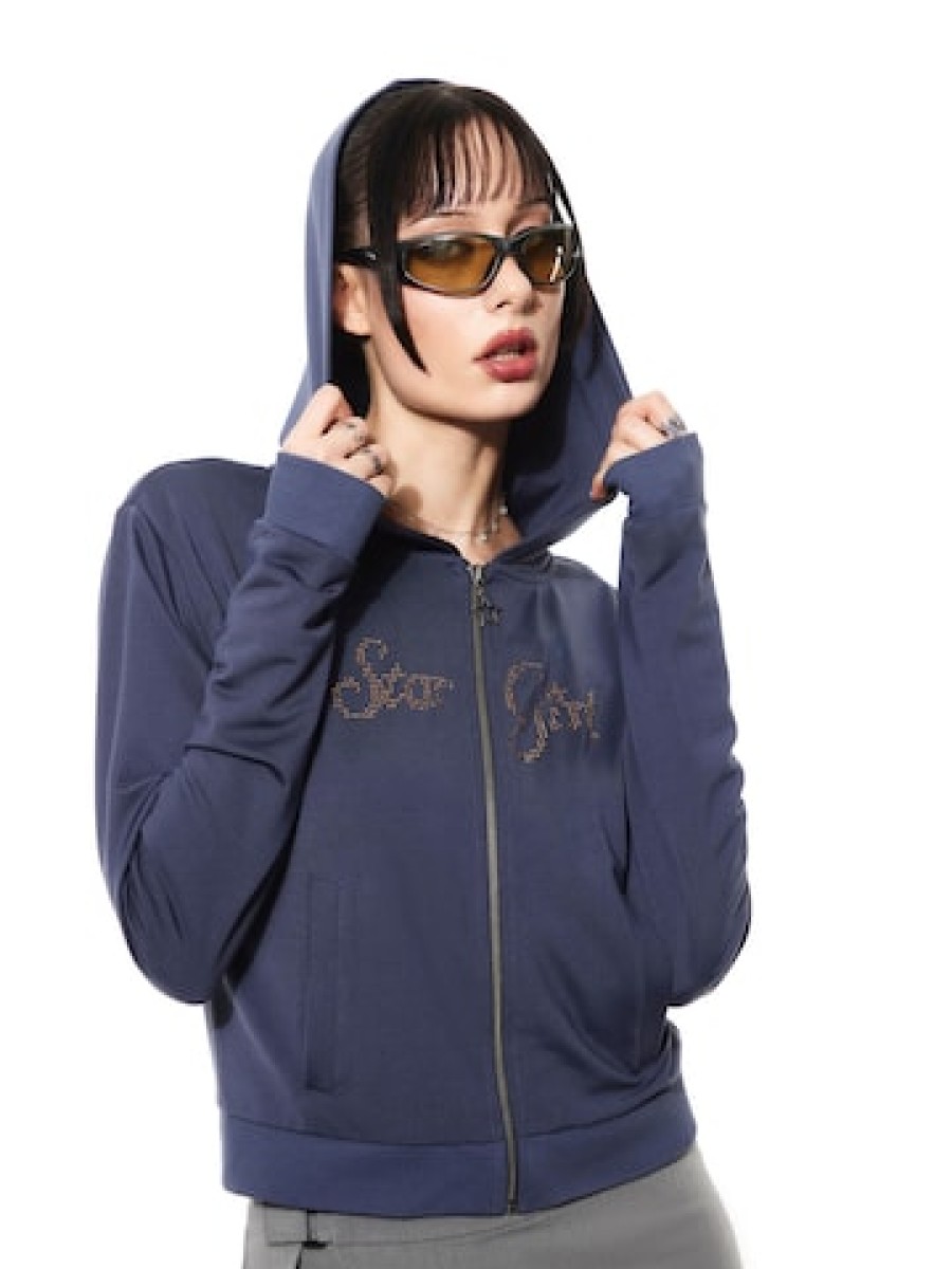 Frauen SHYX Pullover & Hoodies | Kapuzenpullover 'Lola' Mit Reisverschluss