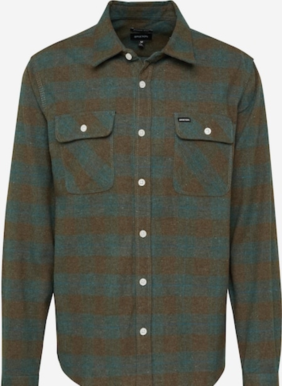 Manner Brixton Plusgrosen | Regular Fit Button-Up-Hemd 'Bowery'