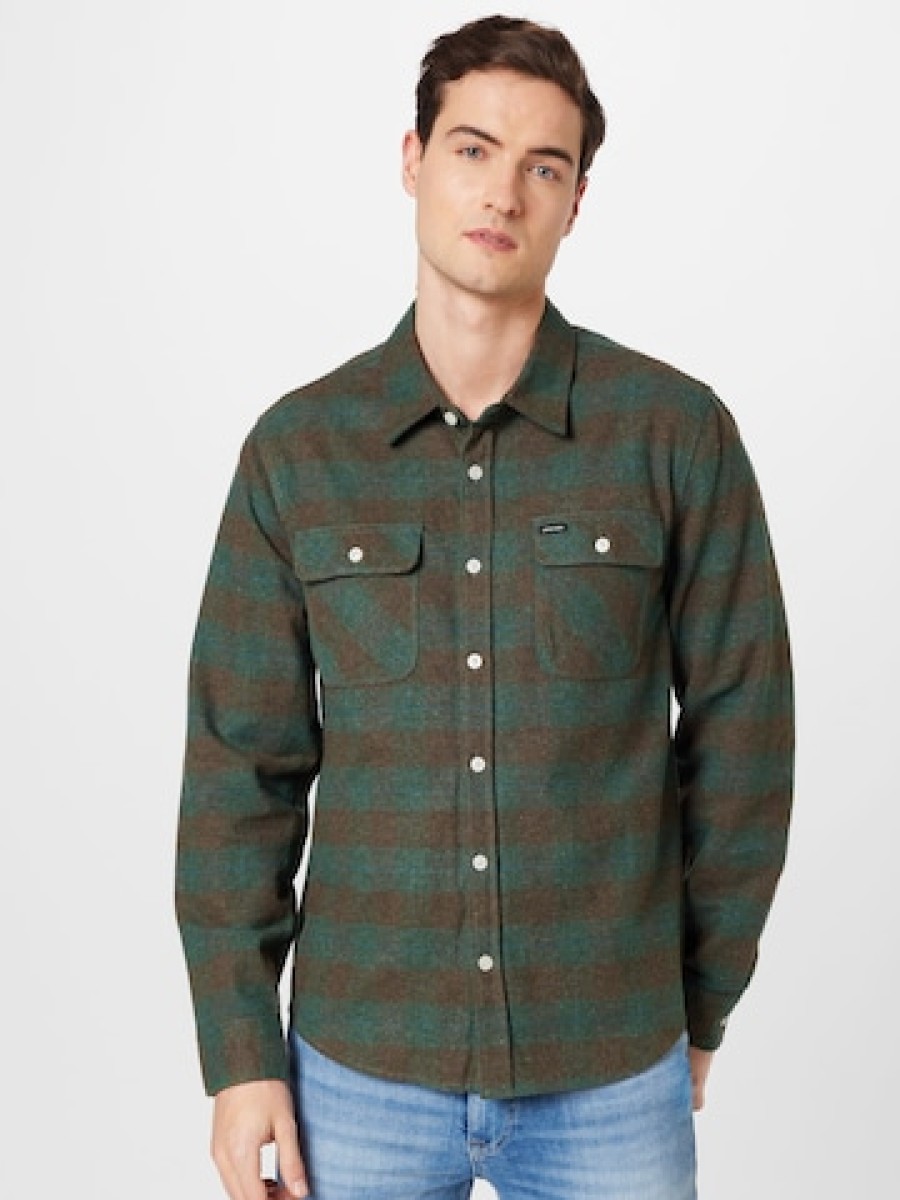 Manner Brixton Plusgrosen | Regular Fit Button-Up-Hemd 'Bowery'